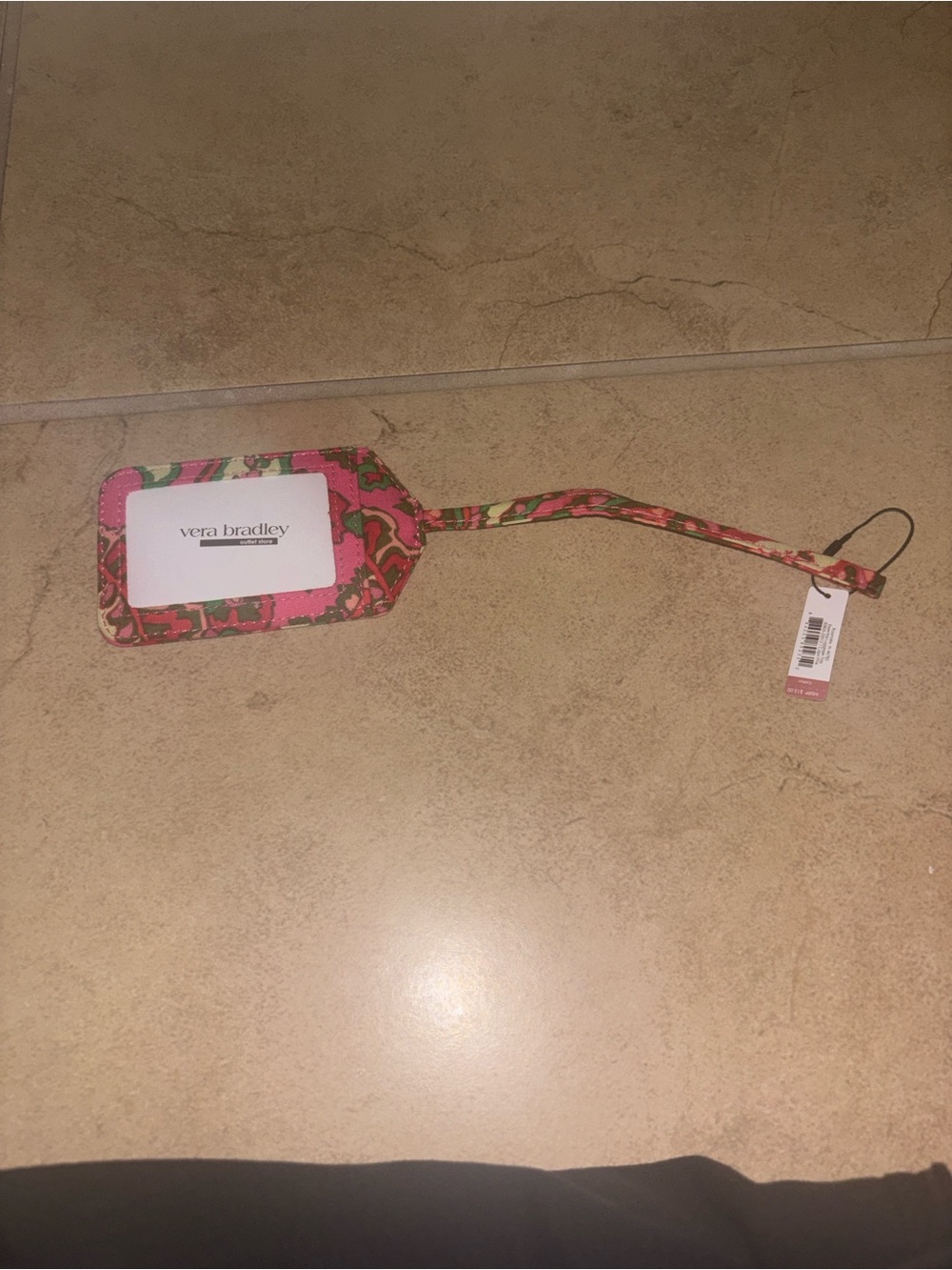 Vera Bradley Pink Floral Luggage Tag - Picture 4 of 6